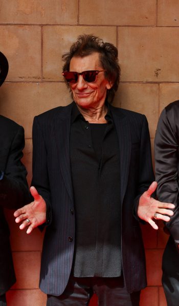 Rolling Stones band members Mick Jagger, Keith Richards and Ronnie Wood attend a launch event for their new album "Hackney Diamonds", at Hackney Empire in London, Britain, September 6, 2023. REUTERS/Toby Melville